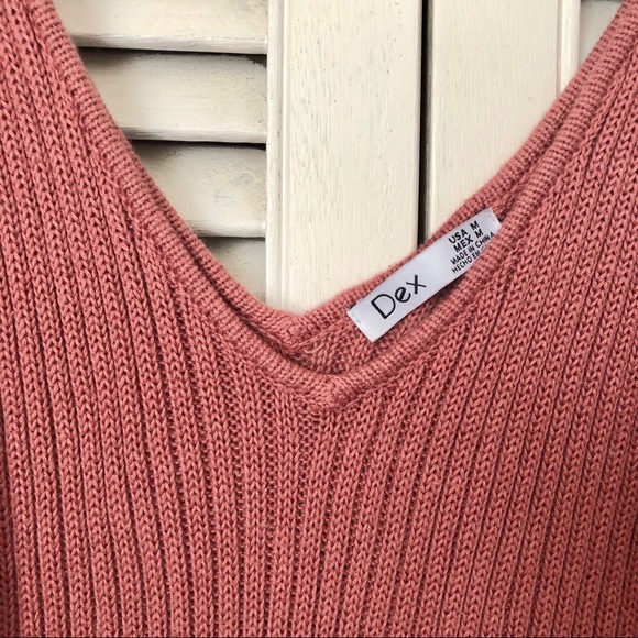 Pink Shoulder-less Knitted Top, Medium - Picture 4 of 4